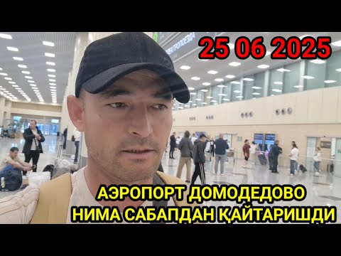 АЭРОПОРТ  ДОМОДЕДОВОДА НИМА ГАПЛАР ВА НИМА САБАПДАН ҚАЙТАРИБ ЮУБОРДИ