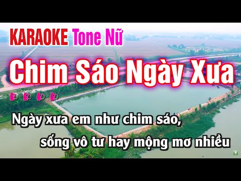 Chim Sáo Ngày Xưa Karaoke Tone Nữ Nhạc Sống Thanh Ngân Beat Chuẩn Nhất