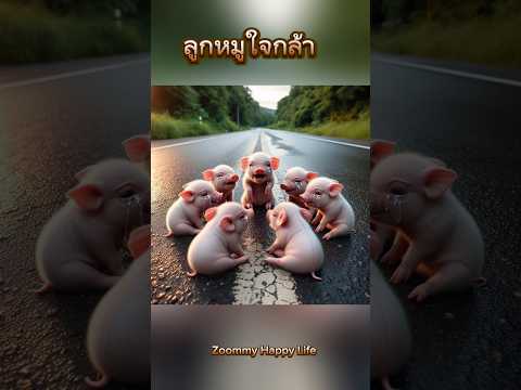 ลูกหมูใจกล้า(ตอน1)#ฟีด #ai #cartoon #pig #love@ZoommyHappyLife