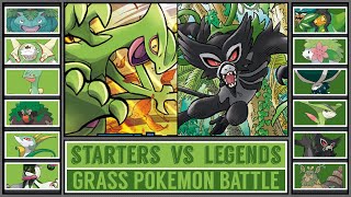 STARTERS vs LEGENDS | Grass Pokémon Battle