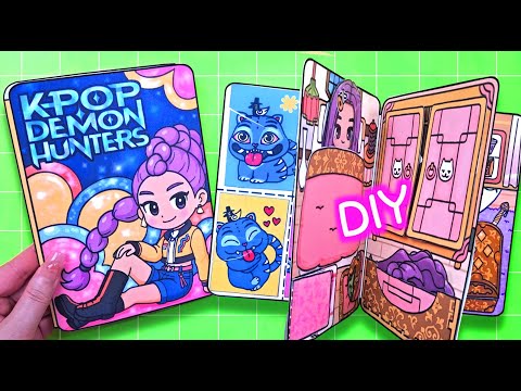 Paper DIY👗 KPOP DEMON HUNTERS Rumi Dressup Gamebook #tutorial #종이놀이 #asmr