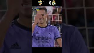Almeria vs Real Madrid 2022/23 La Liga Highlights #shorts #football #youtube
