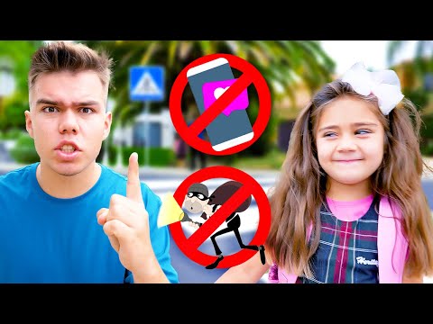 Artem teaches Mia responsibility and independence. Safety rules for children
