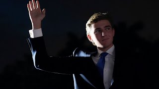 Barron Trump during a campaign event at Trump National Golf Club in Miami, Florida, United States