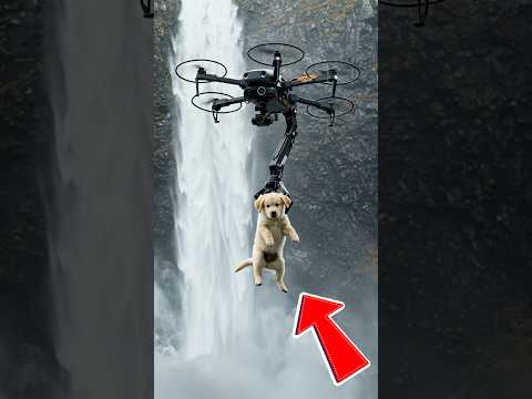 Drone Rescues Golden Retriever Puppy #dog #goldenretriever #rescue