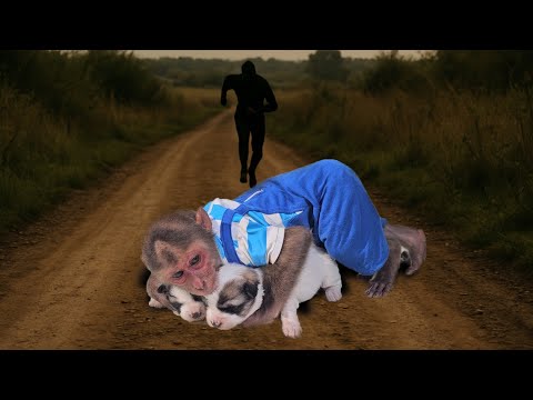 Most watched moment👍Su protects puppy in the dark from someone chasing ?