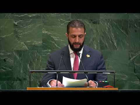 Выступление президента Сирии Ахмеда аш-Шараа на 80-й сессии Генассамблеи ООН