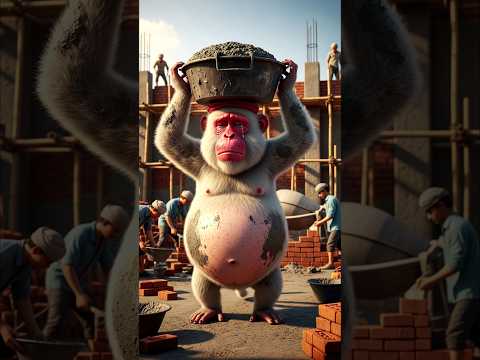 The hard life of a pregnant monkey #emotional #hearttouching #monkey