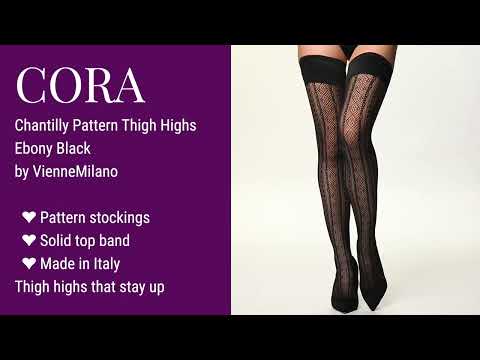 Pattern Stockings That Stay Up Without a Garter Belt