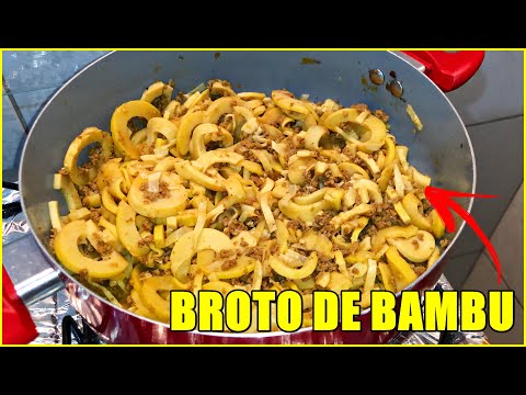 BROTO DE BAMBU REFOGADO COM CARNE MOIDA