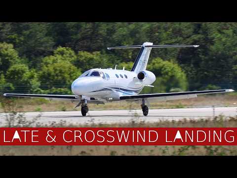 LATE & CROSSWIND LANDING - Cessna 510 Citation Mustang