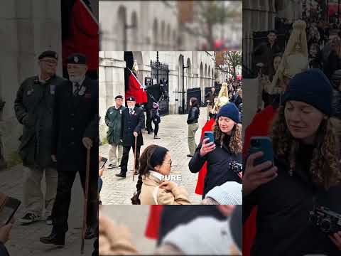 Veteran Freezes Out of Respect for Royal Guard 🫡