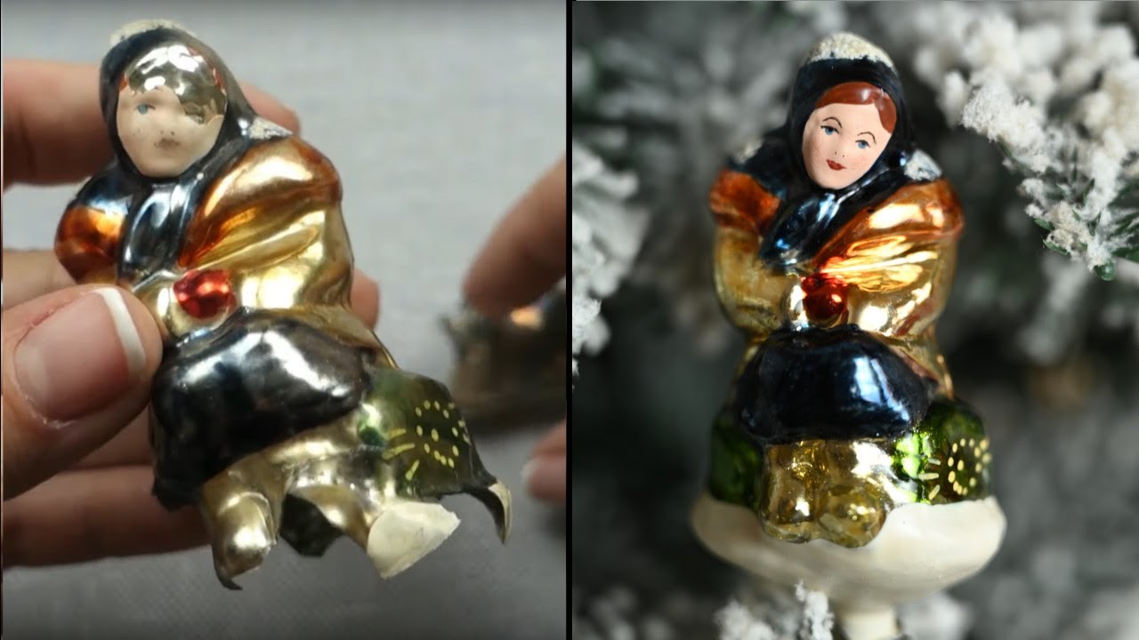 Реставрация елочной игрушки СССР - Марфушечка-душечка от Культигрушки