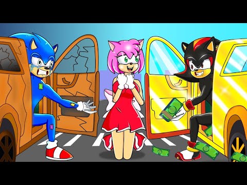 Poor Vs Rich Family - Difference Between Rich And Poor - Sonic 2D Animation