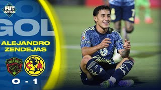Gol de Alejandro Zendejas | Juárez 0-1 América | Jornada 1 | Liga BBVA MX | Apertura 2025