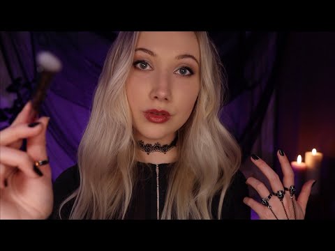 ASMR Goth Girl Does Your Halloween Makeup 🖤🥀