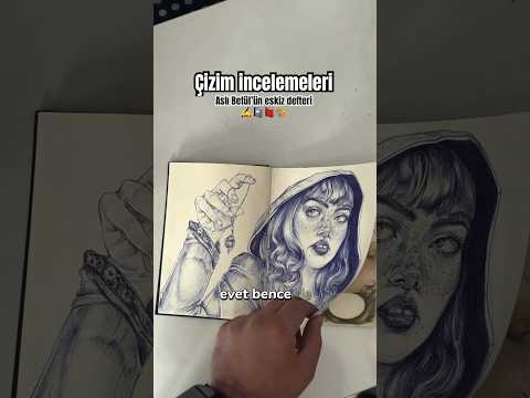 Aslı Betül’ün eskiz defteri - Çizim incelemeleri ✍️📕🎨📓 #springonshorts #ankararesimkursu #shorts