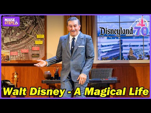 Walt Disney Animatronic from "Walt Disney - A Magical Life" at Disneyland, w/Displays & Interviews