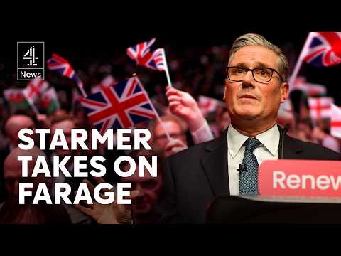 YouTube video thumbnail: Starmer Bashes Farage as he Tries to Reassure Voters in Speech
