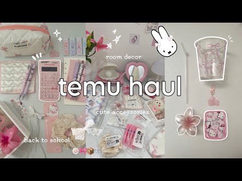 huge BACK TO SCHOOL TEMU HAUL 🌸 | school supplies, room decor, bags, cute accessories & more!