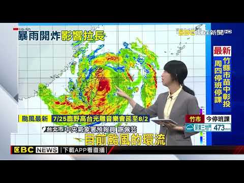 【凱米颱風】凱米「暴風圈」籠罩全台！ 估「深夜」宜花間登陸@newsebc - YouTube