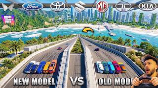 GTA 5 NEW POWERFUL🚀 INDIAN SUVS VS OLD IS GOLD🔥SUVS LONG JUMP CHALLENGE |GTA 5 ABHISHEKKZ GAMING