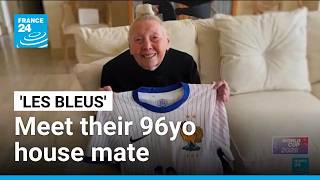 YouTube video thumbnail: Meet Shirley, 'Les Bleus' 96-Year-old World Cup House Mate and Number one fan