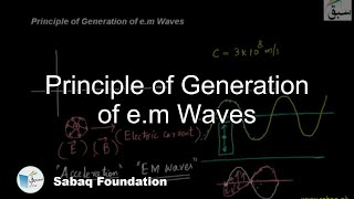 Principle of Generation of e.m Waves