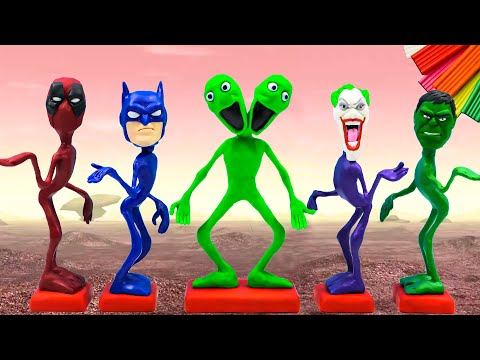 How to make Dame tu cosita mod superhero Hulk, Deadpool, Batman, Joker and Spider-man with clay