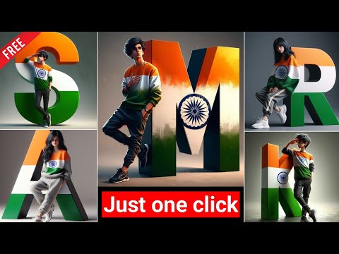 15 August Name Letter Ai Photo Editing | Independence Day Ai Photo Editing | Trending Ai Name Art 🇮🇳