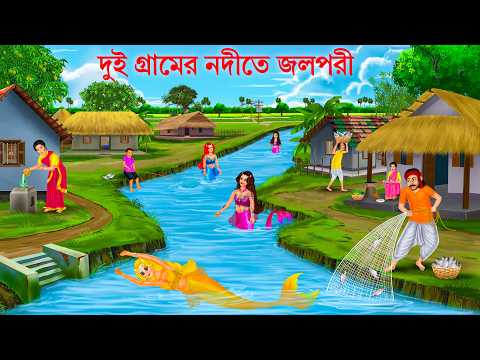 দুই গ্রামের নদীতে জলপরী | Gramer Nodite Jalpari | Bangla Golpo | Jalpari Cartoon Bengali Fairy Tales