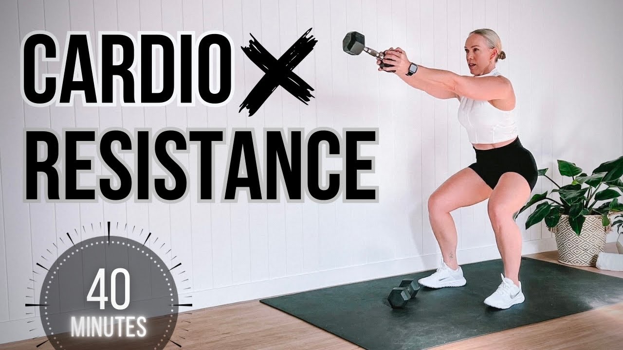 40 Min Killer Cardio Resistance Training Workout – With Weights