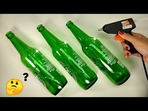 2 IDEIAS ESPETACULARES COM GARRAFAS DE VIDRO ♥️🍀
