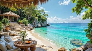 Soft Wave Sounds & Mellow Jazz to Study & Work | Sunny Morning Jazz on the Seaside Ambience