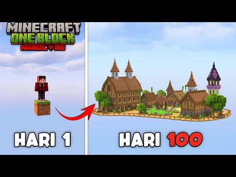 100 Hari di Minecraft Hardcore Tapi One Block
