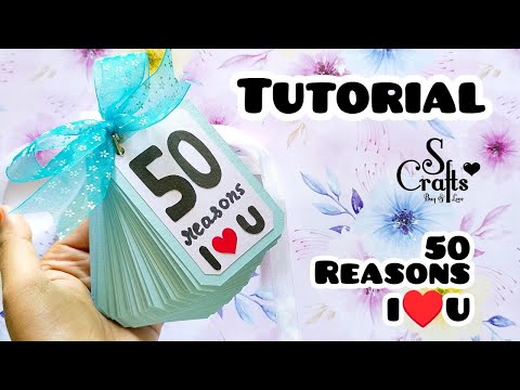 How to make 50 Reasons | handmade gift ideas for boyfriend | S Crafts  #greetingcard #anniversary