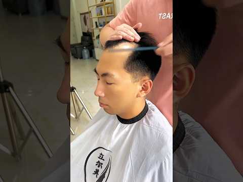 How did the barber apply fake hair that actually looks real #shortvideo