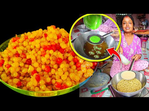 ১ কাপ বেসন দিয়ে ১ কেজি  রসালো মিষ্টি বুন্দিয়া রেসিপি│bonde recipe in bangla