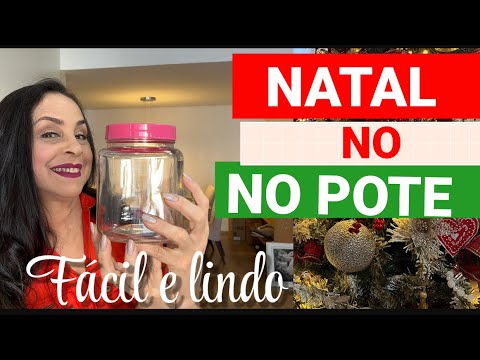 DIY - COM POTES DE VIDRO FAÇA UMA LINDA DECORAÇÃO DE NATAL