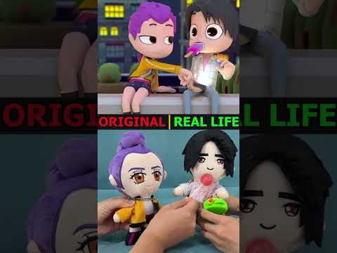 KPOP demon hunters: Rumi x Jinu | REAL LIFE vs ORIGINAL #kpopdemonhunters #kpopdemon