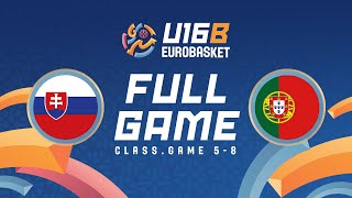 LIVE - Slovakia v Portugal | FIBA U16 Women's EuroBasket 2025 Div B | Classification 5-8