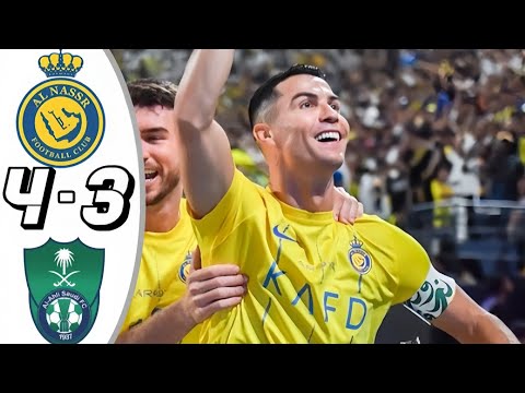 Ronaldo 2 Goles 💥 Al nassr vs Al ahli 4-3 - Resumen & Goles - 2023