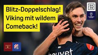 Zwei Tore in zwei Minuten: Viking FK - Dinamo Zagreb | UEFA Champions League | DAZN Highlights