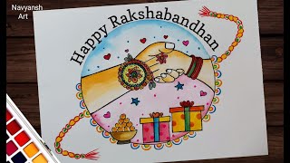 Rakshabandhan special drawing / Rakhi drawing easy / How to draw Rakshabandhan festival poster