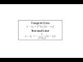 Tangent and Normal Lines Concepts