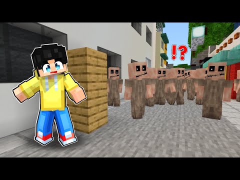 SURROUNDED By INFECTED VILLAGER In Minecraft! (Tagalog)