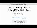 Understanding Limits and L'Hôpital's Rule