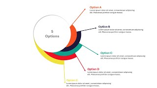 5 Options Infographic Slide in PowerPoint