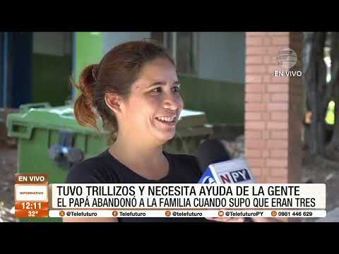 Tuvo trillizos y necesita ayuda de la gente