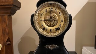 Miniature Waterbury Mantle Clock Strikes 9pm